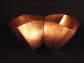 Siamese Copper Bowl- 14" x 8" x 7"